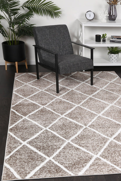 Kimberley 1 Trellis Mocha Rug