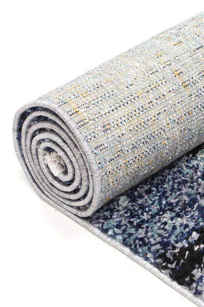 Mansour Inca Blue Geometric Rug