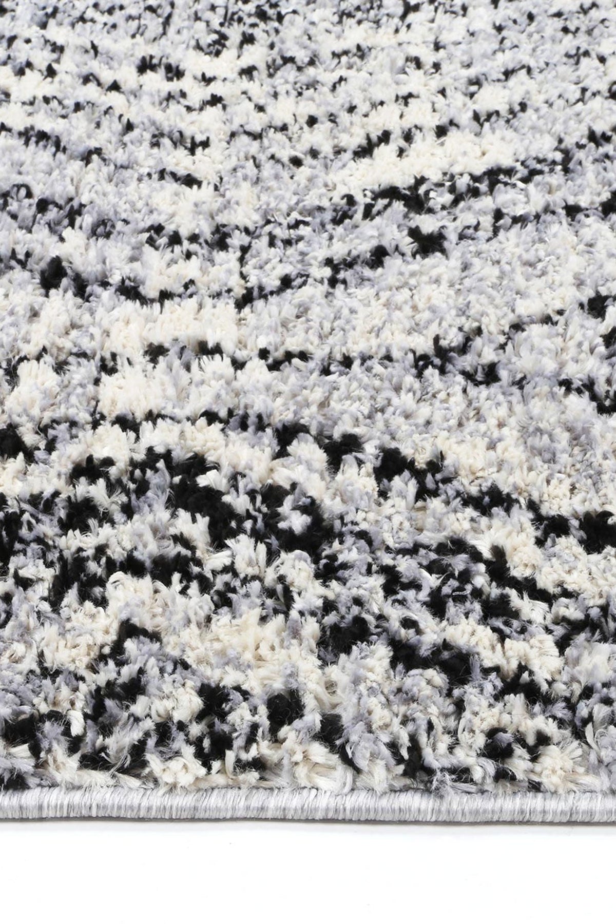 Mansour Harlequin Black & White Geometric Rug