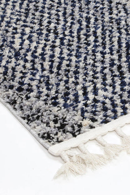 Mansour Harlequin Blue Geomteric Rug