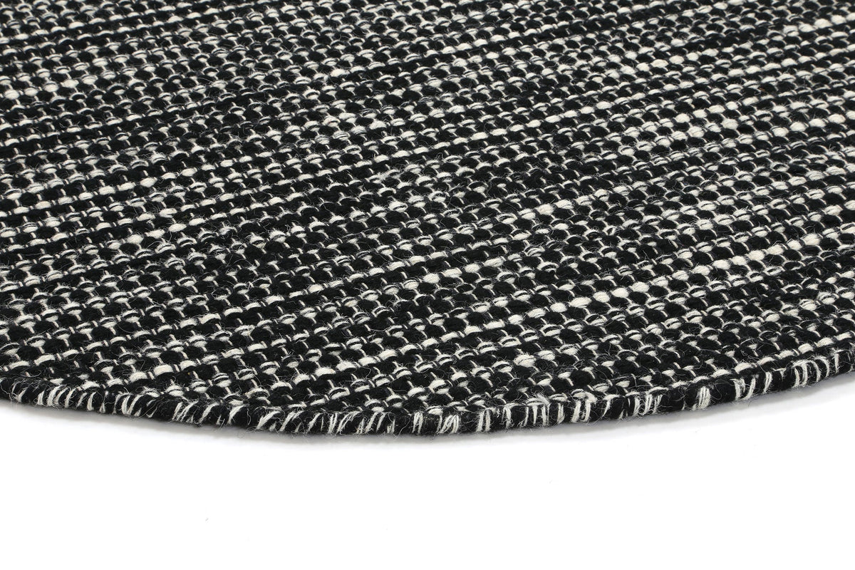Nordic Black & White Reversible Wool Rug