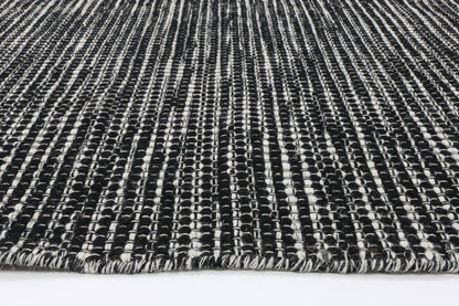 Nordic Black & White Reversible Wool Rug