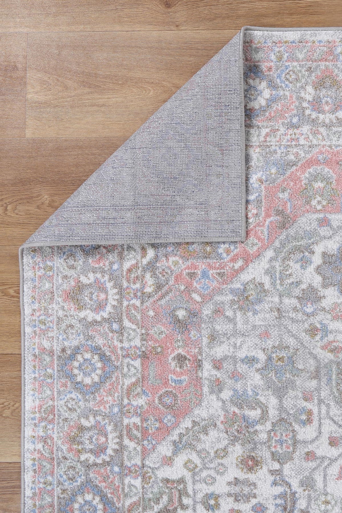 Oporto Bremen Blush & Blue Traditional Soft Rug