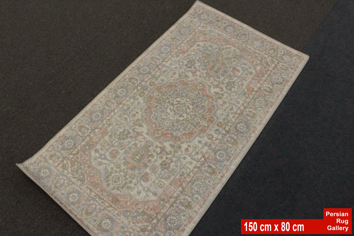 Oporto Bremen Blush & Blue Traditional Soft Rug