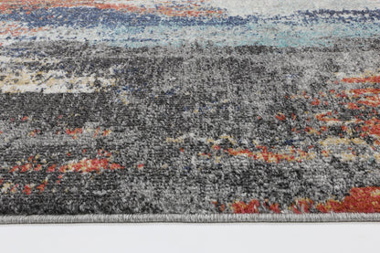 Modern Abstract Salsa Designer Rug