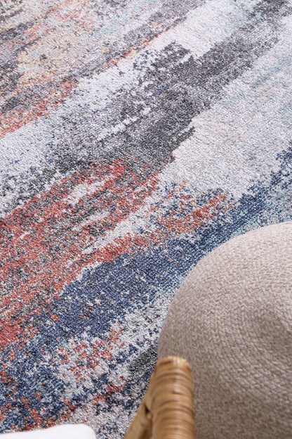 Modern Abstract Salsa Designer Rug