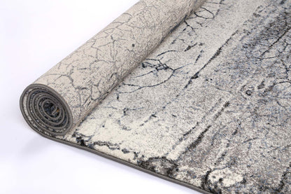 Sapphire 10 Abstract Grey Rug
