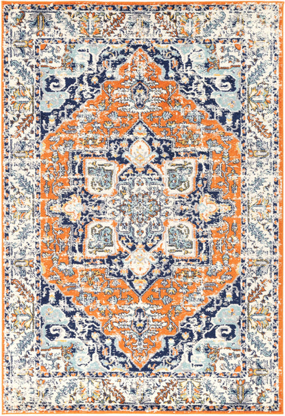 Sicily Messina Orange & Blue Transitional Rug
