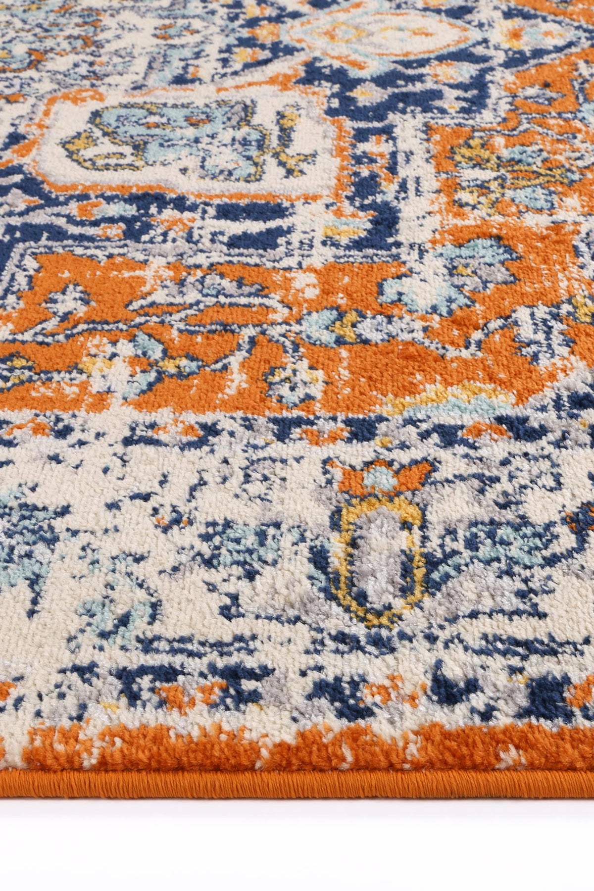 Sicily Messina Orange & Blue Transitional Rug
