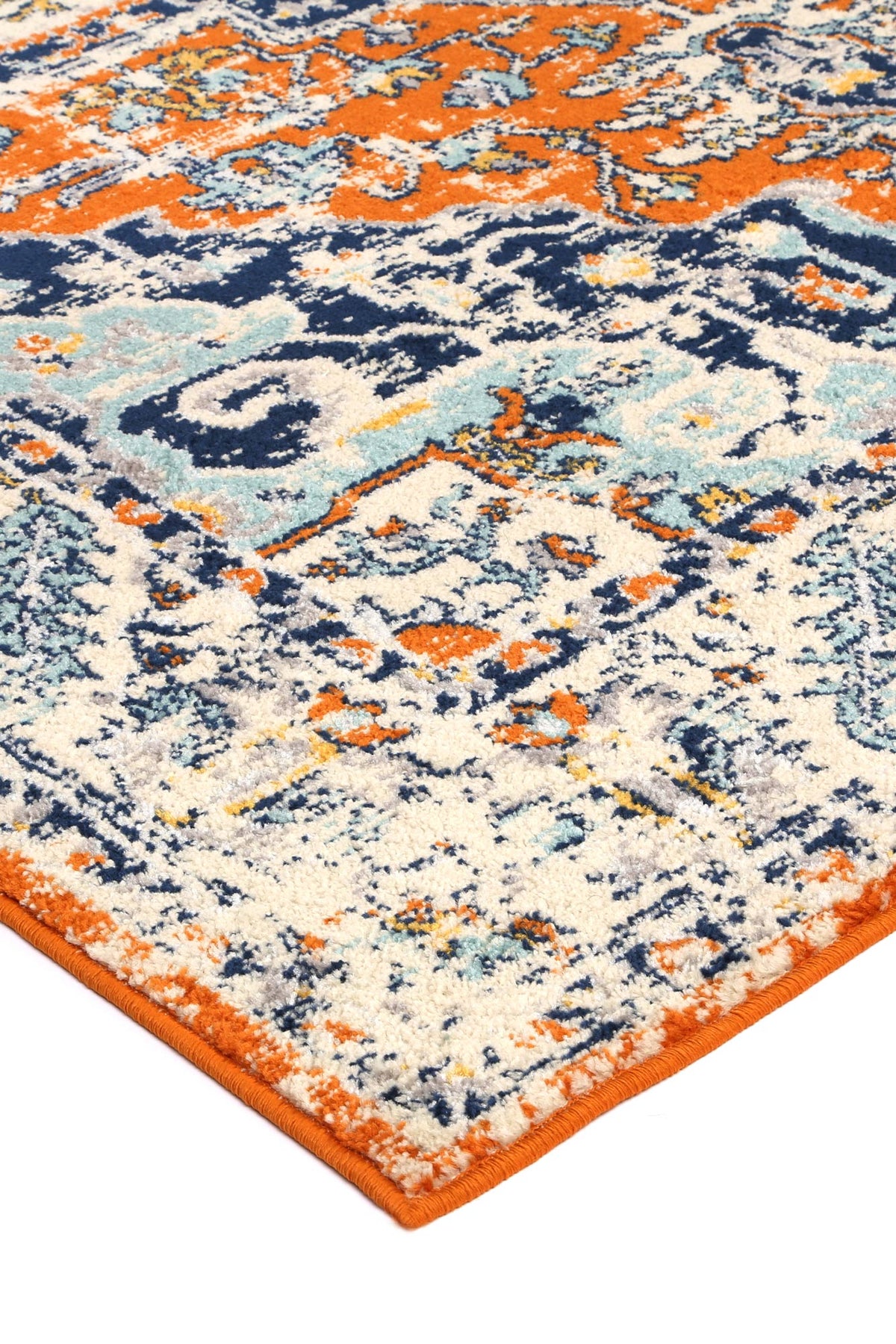 Sicily Messina Orange & Blue Transitional Rug