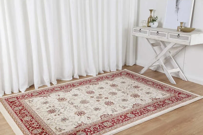 Suzani Cream Floral Designer Rug
