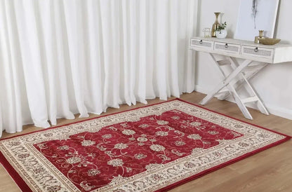 Suzani Red Floral Designer Rug