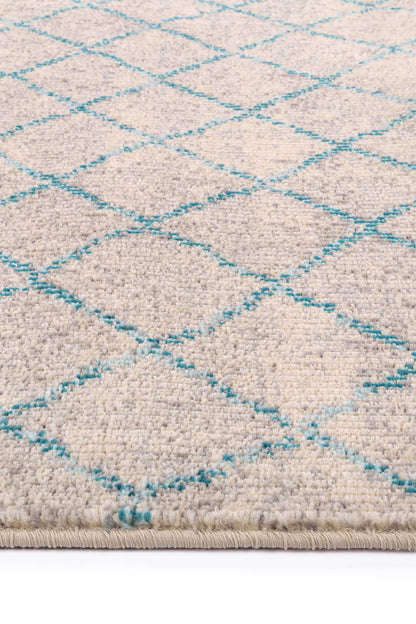 Tulin 9 Blue Lattice Rug
