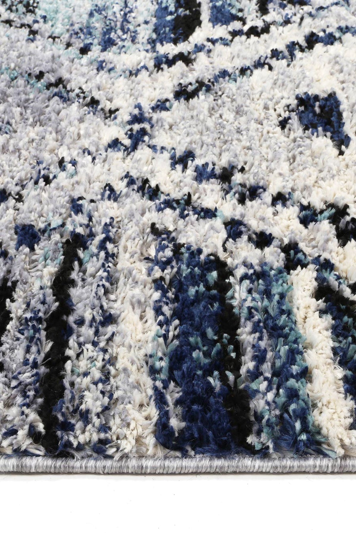 Mansour Diamond Blue Geometric Rug