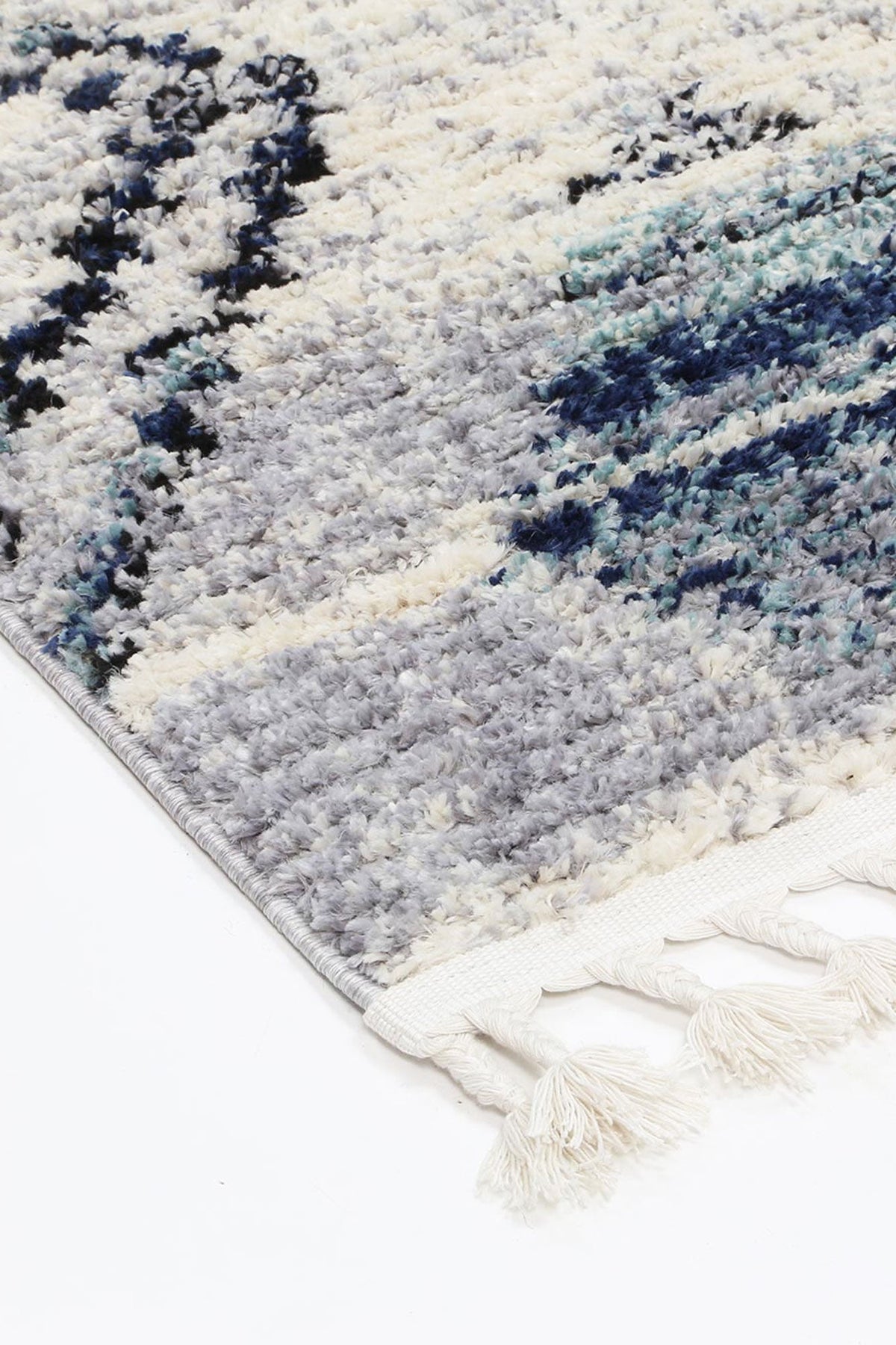Mansour Diamond Blue Geometric Rug