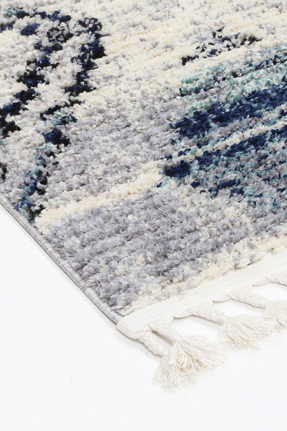 Mansour Diamond Blue Geometric Rug