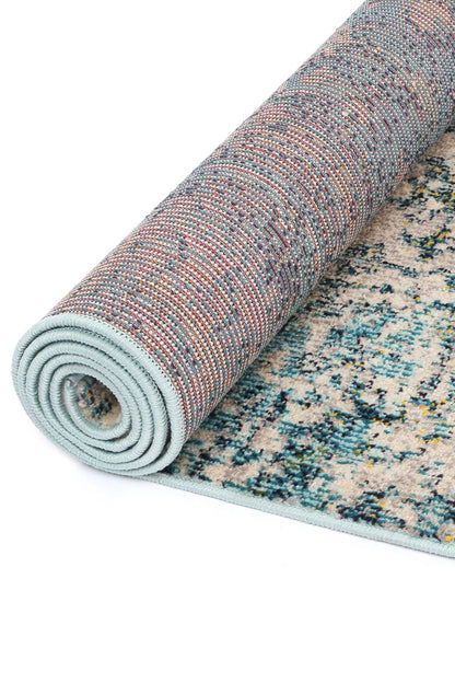 Tulin 13 Faded Cream & Blue Rug