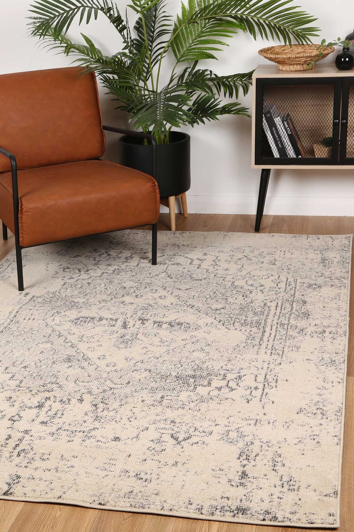 Tulin 14 Rustic Cream & Grey Transitional Rug