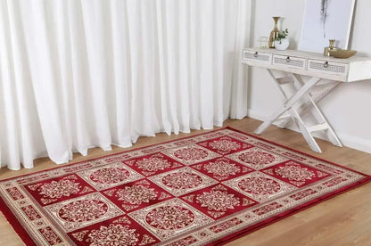 Suzani Red Chequered Rug