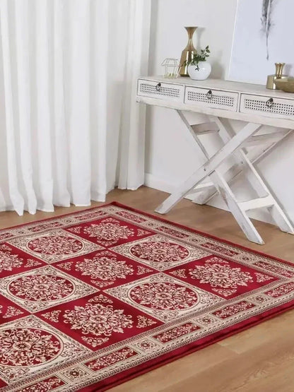 Suzani Red Chequered Rug