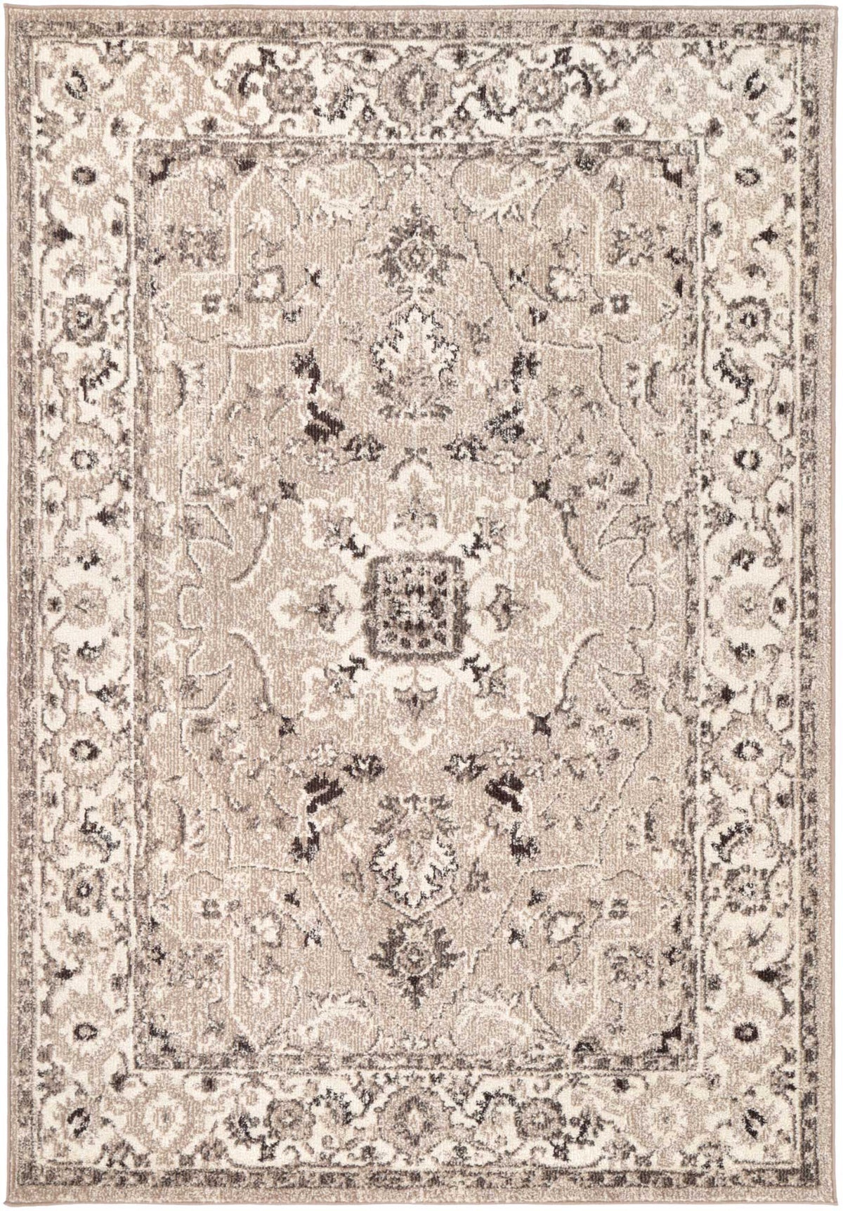 Tulin 18 Rosette Cream & Beige Rug